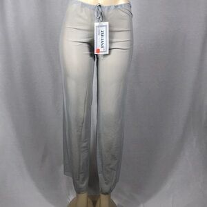 Zuliana Size S/M Grey Mesh Cover Up Pants. Made In USA. New With Tags.